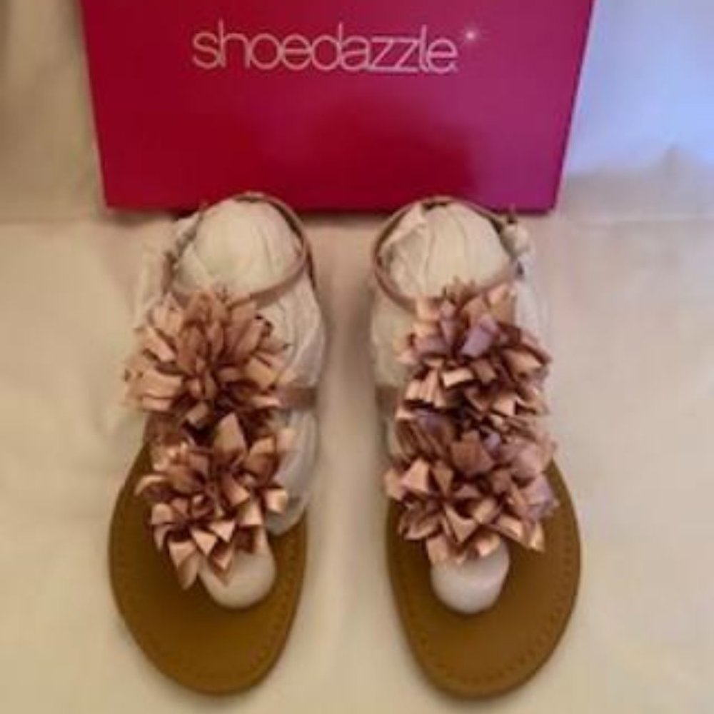 SHOE DAZZLE BLUEH RIBBON SANDALS SIZE 7.5 M